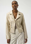 Joseph Ribkoff Leatherette Metallic Jacket, Gold
