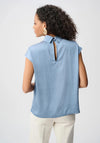 Joseph Ribkoff Satin Turtleneck Top, Blue