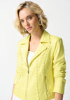 Joseph Ribkoff Zip-Up Studded Jacket, Yellow