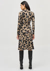 Joseph Ribkoff Leopard Print Midi Wrap Dress, Brown Multi