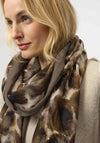 Joseph Ribkoff Wool Leopard Print Scarf, Brown