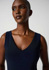 Joseph Ribkoff V Neck Sleeveless Top, Navy