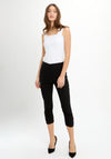 Joseph Ribkoff Slim Fit Ruched Cropped Trousers, Black