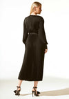 Joseph Ribkoff Pleated Wrap Midi Dress, Black