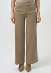 Joseph Ribkoff Wide Leg Pull On Jeans, Beige