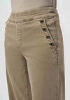 Joseph Ribkoff Wide Leg Pull On Jeans, Beige