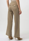 Joseph Ribkoff Wide Leg Pull On Jeans, Beige
