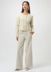 Joseph Ribkoff Wide Leg Pull On Jeans, Cream