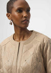 Joseph Ribkoff Quilted Studded Jacket, Beige