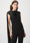 Joseph Ribkoff Cowl Neck Drape Top, Black