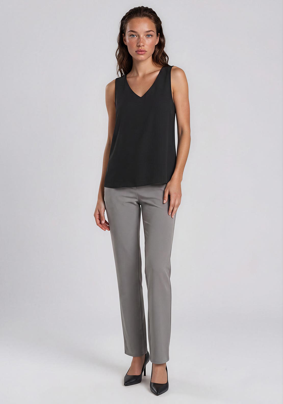 Joseph Ribkoff V Neck Camisole Top, Black