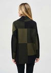 Joseph Ribkoff Colour Block Rhinestone Knit Jumper, Iguana