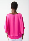 Joseph Ribkoff Flowy Sleeve Silk Top, Ultra Pink