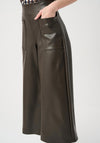 Joseph Ribkoff Leatherette Pull-On Culotte Trousers, Mocha Brown