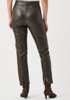 Joseph Ribkoff Bonded Leatherette Straight Trousers, Mocha Brown
