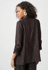 Joseph Ribkoff Pleated Satin Open Blazer, Brown