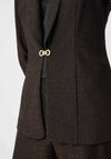 Joseph Ribkoff Sparkle Knit Fitted Blazer, Brown