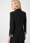 Joseph Ribkoff Fitted with Cuff Detail Blazer, Black