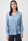 Joseph Ribkoff Satin Tunic Shirt, Blue