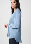 Joseph Ribkoff Satin Tunic Shirt, Blue