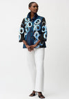 Joseph Ribkoff High Neck Abstract Mesh Blouse, Black Multi