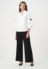 Joseph Ribkoff Fitted with Rhinestone Buttons Blouse, White