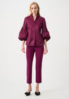 Joseph Ribkoff Fitted with Rhinestone Buttons Blouse, Berry Pink