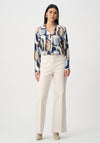 Joseph Ribkoff Stretch Denim Wide Leg Jeans, Cream