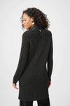Joseph Ribkoff Lurex Knit Open Cardigan, Black and Gold