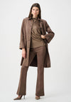 Joseph Ribkoff Scuba Suede Coat, Brown