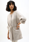 Joseph Ribkoff Foiled Linen Jacket, Champagne