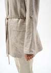 Joseph Ribkoff Foiled Linen Jacket, Champagne