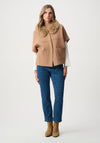 Joseph Ribkoff Sweater Knit with Detachable Collar Coat, Beige