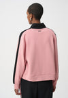 Joseph Ribkoff Colour Block Full Length Zip Jacket, Black and Pink
