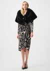 Joseph Ribkoff Faux Fur Cover Up Shawl, Black