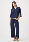 Joseph Ribkoff Colour Block Culotte Trousers, Navy and Beige