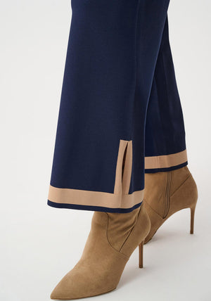 Joseph Ribkoff Colour Block Culotte Trousers, Navy and Beige