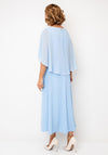Joseph Ribkoff A-Line With Chiffon Overlay Style Dress, Blue