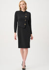 Joseph Ribkoff Scuba Crepe Mock-Neck Sheath Midi Dress, Black