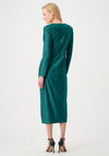 Joseph Ribkoff V-Neck with Knot Detail Midi Dress, Green