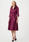 Joseph Ribkoff Lapel Collar Midi Dress, Berry Pink