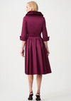 Joseph Ribkoff Lapel Collar Midi Dress, Berry Pink
