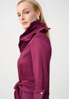 Joseph Ribkoff Lapel Collar Midi Dress, Berry Pink