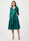 Joseph Ribkoff Lapel Collar Midi Dress, Green