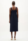 Joseph Ribkoff Woven Twill with Contrast Trim Midi Dress, Navy