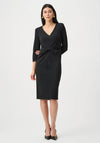 Joseph Ribkoff V-Neck with Knot Detail Midi Dress, Black