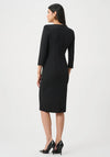 Joseph Ribkoff V-Neck with Knot Detail Midi Dress, Black