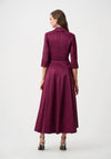 Joseph Ribkoff Taffeta Wrap Midi Dress, Berry Pink