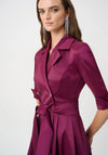 Joseph Ribkoff Taffeta Wrap Midi Dress, Berry Pink