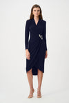 Joseph Ribkoff Silky Knit Sheath Wrap Dress, Black